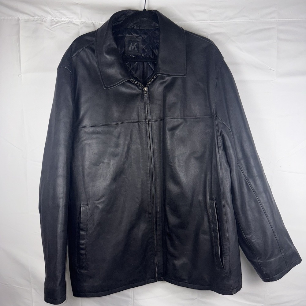 Men's G-III Large Black Soft Leather Jacket Size XL
